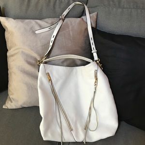 White Rebecca Minkhoff Hobo with gold hardware