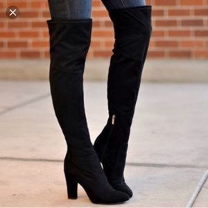 Suede over the knee boots
