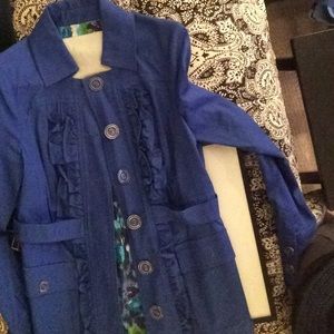 Beth Bowley blue coat, size 6