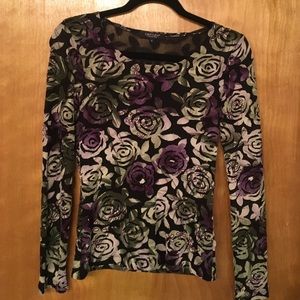 Karen Kane black sheer cutout top