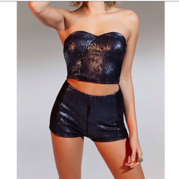 silence & noise sparkly navy set