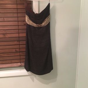 Strapless Silk Cocktail Dress