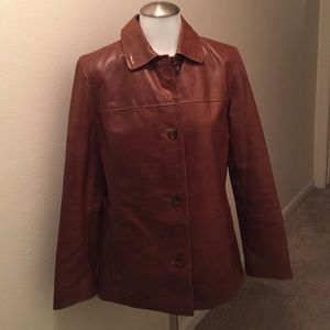 Vintage Genuine Leather Jacket-Size Small