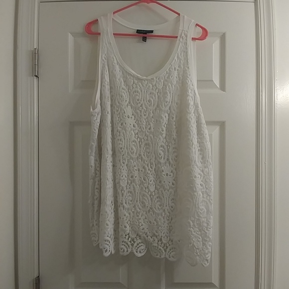Lane Bryant White Lace Tanktop