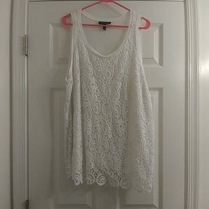 Lane Bryant White Lace Tanktop