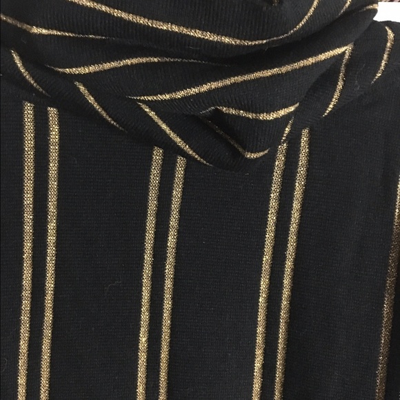 Vintage Gold Black Acrylic turtleneck sweater NWT - Picture 2 of 4