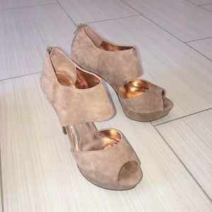BCBGENERATION Nude Suede Heel