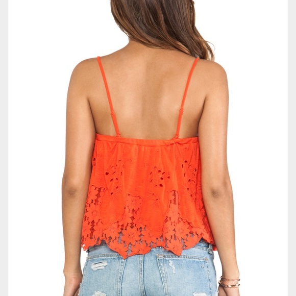 SOLD {Free People} NWT Floral Cut-out Tank - Picture 2 of 6