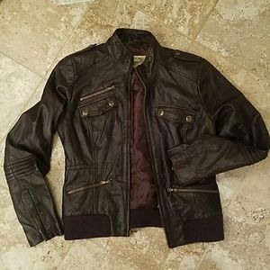 Guess REAL leather brown jacket