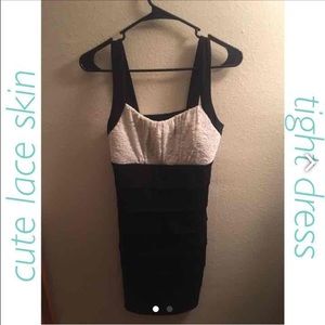 Skin Tight Lace Ruffle Dress