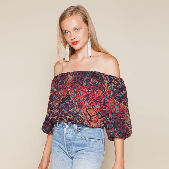 Stone Cold Fox Rumi Blouse Carpet M/L NWT