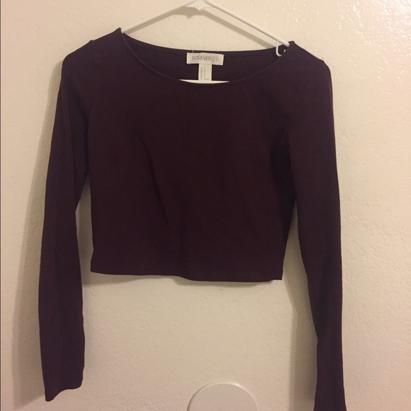 Forever 21 Burgendy Crop Top - Picture 1 of 3