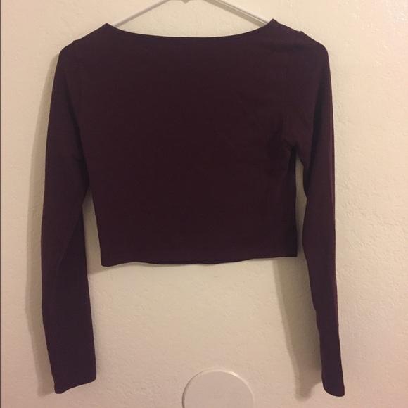 Forever 21 Burgendy Crop Top - Picture 2 of 3