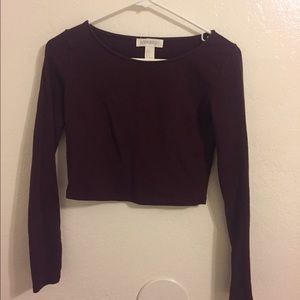 Forever 21 Burgendy Crop Top