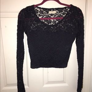 Abercrombie royal blue lace crop top