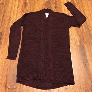 H&M maroon / black stitched sweater / cardigan