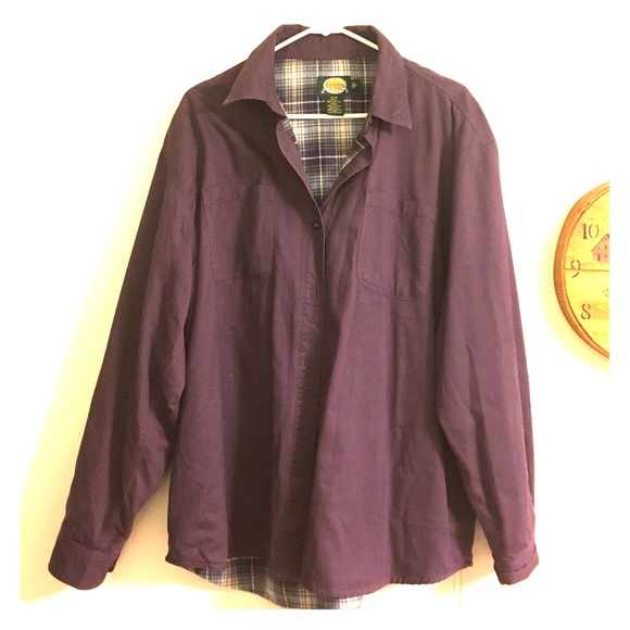 L.L.BEAN Fleece lined shirt, button down