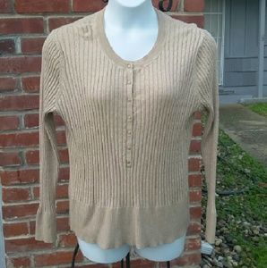 Tan button top sweater