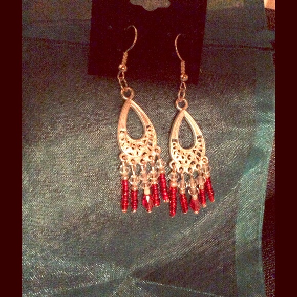 Christmas holiday dangle chandelier earrings