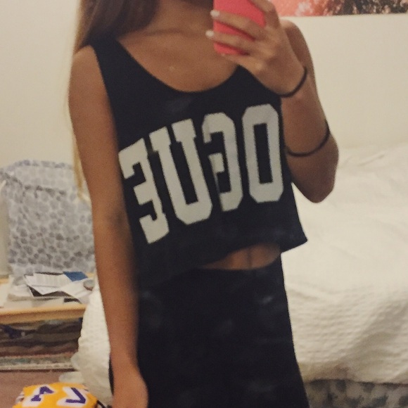 Patricia Field Vogue Mesh Crop Tank