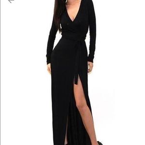 Side slit maxi dress
