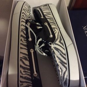 Sperry Bahama Zebra Sequin Shoes