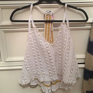 🌸Free People Beach Crochet Crop Top 🌸
