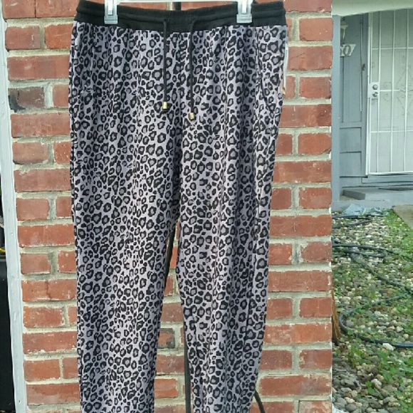 Leopard print joggers