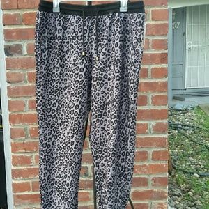 Leopard print joggers