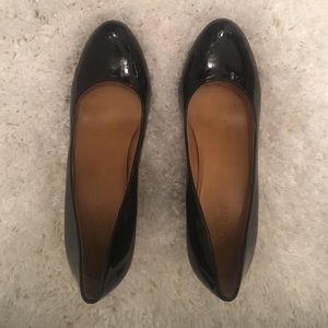 Black patton leather JCrew wedge size 8