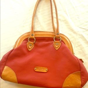 ValentinA Red Italian Leather Handbag