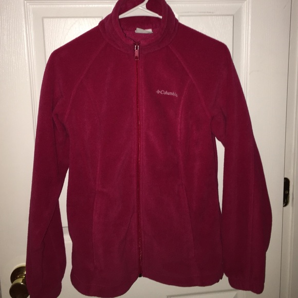 Small red Columbia fleece jacket