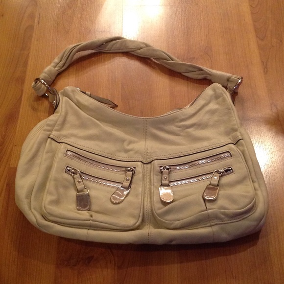 B. Makowsky Cream Hobo Bag