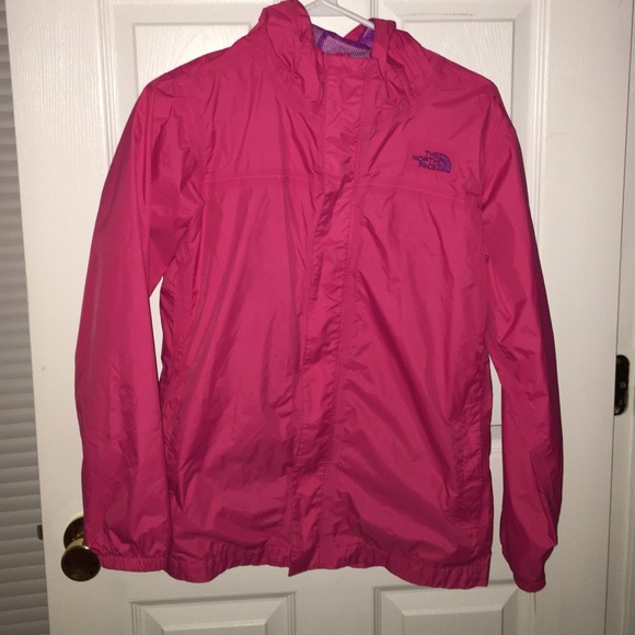 Girls XL pink Northface rain jacket