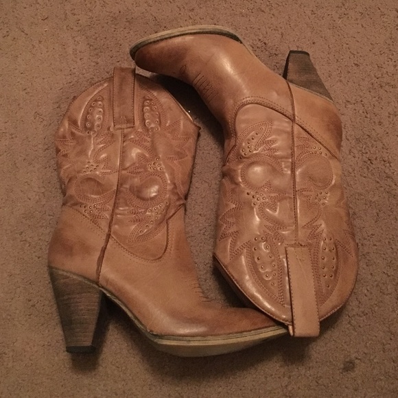 Cowboy inspired studded boots