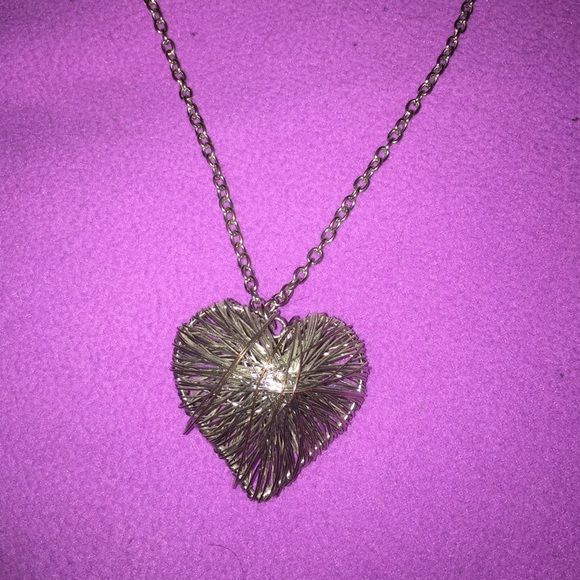 Wire heart necklace