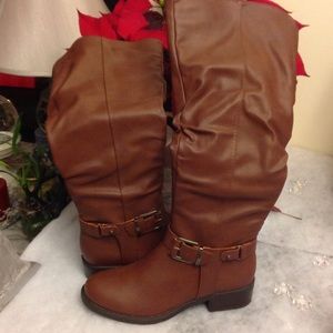 New pair of Ladies high top Cognac boots