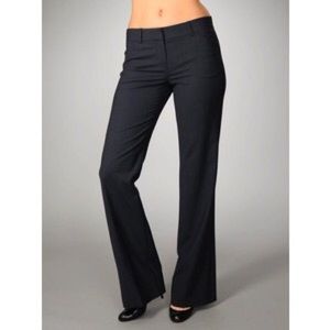 Theory Max C dress pants in Black pinstripe
