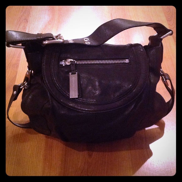 Kenneth Cole black leather bag