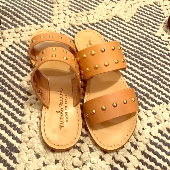 NWOT Gold Studded Sandals