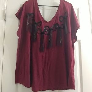 Lane Bryant Tulle Bows T-Shirt