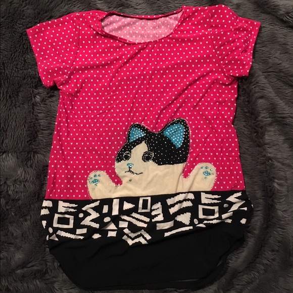 YesStyle Cat Short Sleeve Shirt - Picture 1 of 3