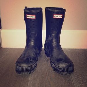 Hunter Men's Original Short Zipper Leg Boot 9.