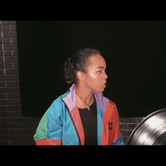 Multicolored windbreaker/bomber jacket