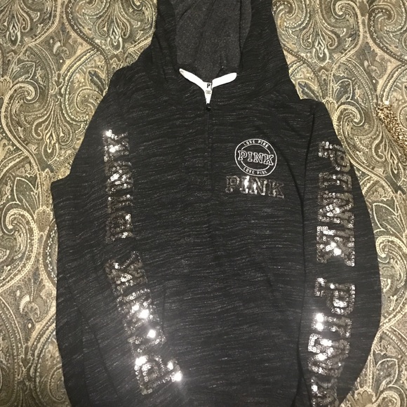 PINK 3/4 zip sweatshirt