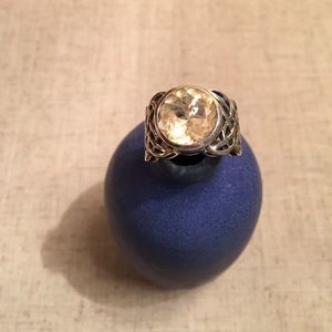 Silpada Citrine and Sterling Silver ring RETIRED