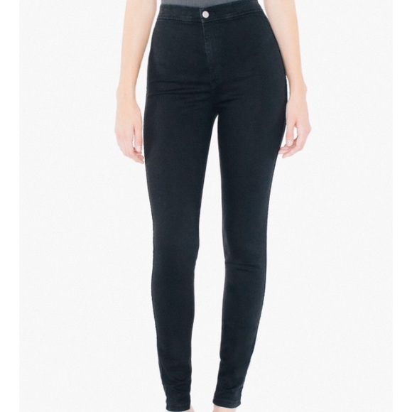American apparel easy jeans in black. High waisted