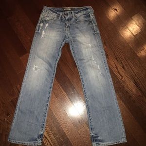 Men's Buckle Jeans.