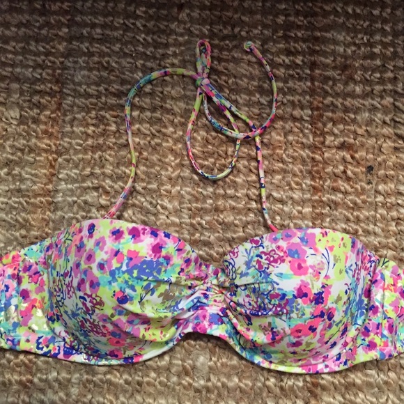 Victoria's Secret Strapless Floral Bikini Top