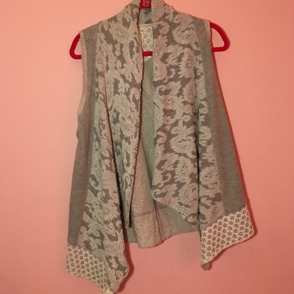 Anthropologie Gray Knit Vest